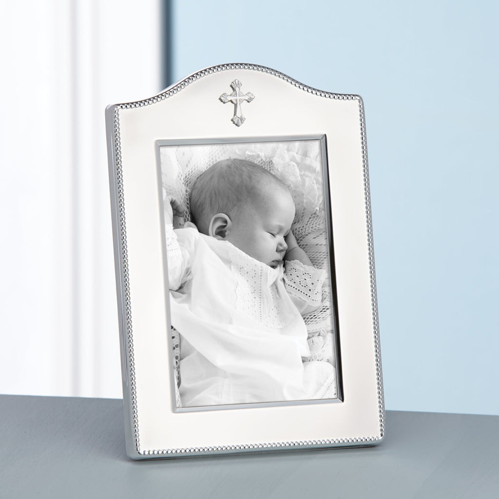 Abbey Cross Silverplate 4x6 Photo Frame