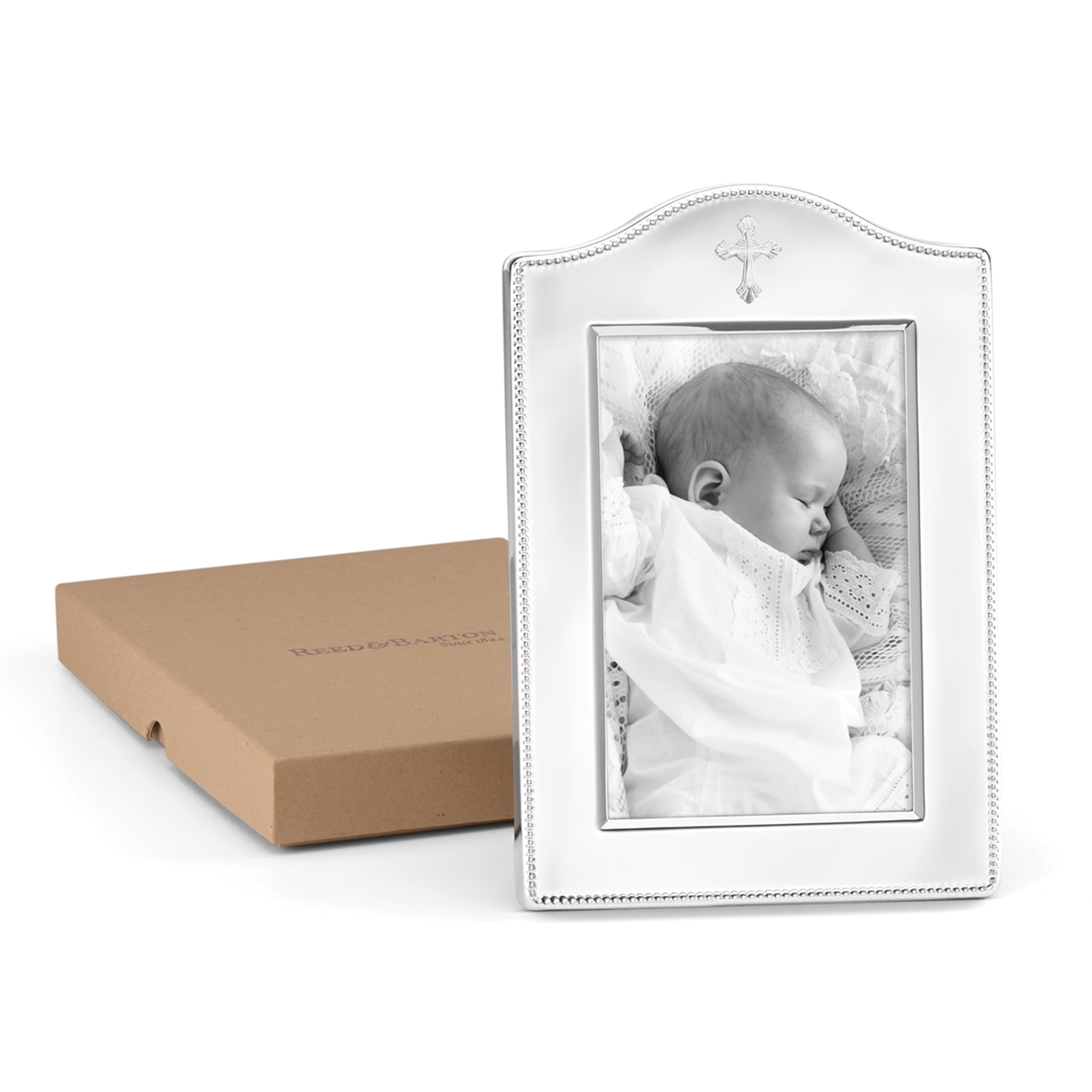 Abbey Cross Silverplate 4x6 Photo Frame