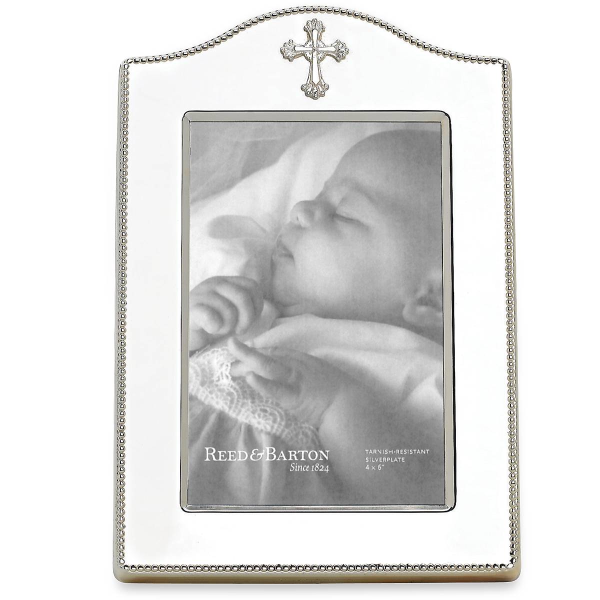 Abbey Cross Silverplate 4x6 Photo Frame